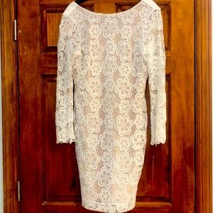 Women's above knee white dress